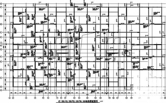 A级高度24层剪力墙住宅楼结构CAD施工图纸(平面布置图) - 2