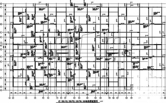 A级高度24层剪力墙住宅楼结构CAD施工图纸(平面布置图) - 2