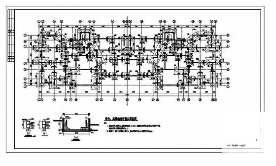 11层桩基础异形柱框剪住宅楼结构CAD施工图纸 - 1