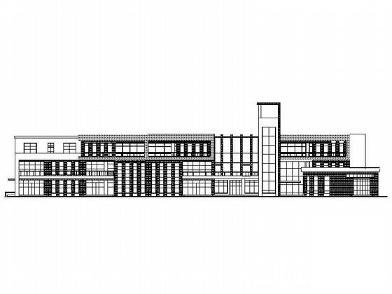 3层9班现代风格幼儿园建筑施工CAD图纸(混凝土砌块墙) - 1
