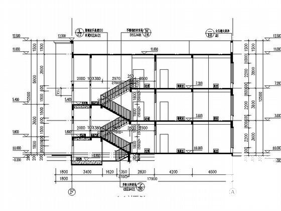 3层六班幼儿园建筑施工CAD图纸 - 2