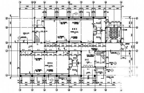 3层中学科技楼艺术楼建筑施工CAD图纸(卫生间详图) - 3