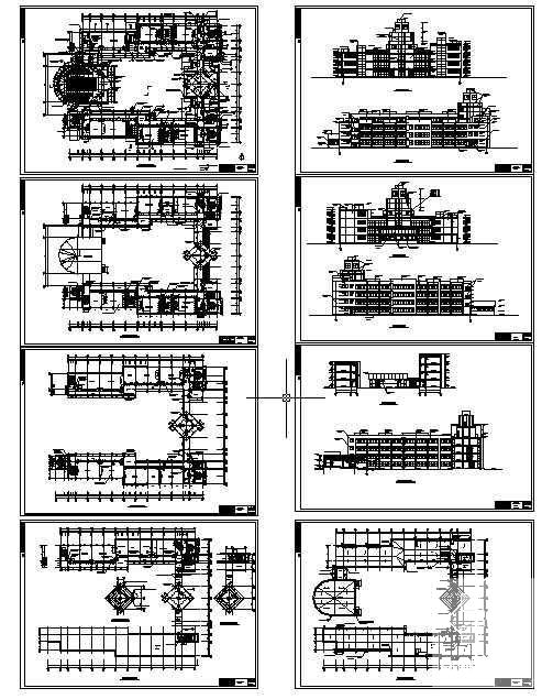 镇5层中学实验楼建筑施工CAD图纸(卫生间详图) - 3