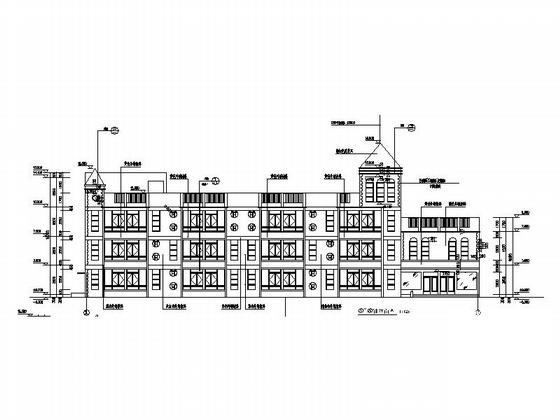 3层框架结构12班幼儿园建筑施工CAD图纸 - 4