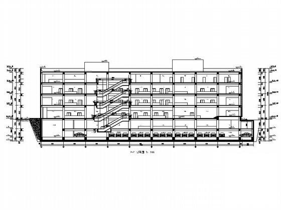 财富中心4层综合商业楼建筑施工CAD图纸 - 2