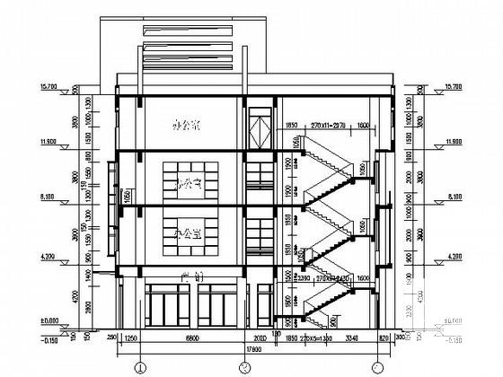 4层商业综合体建筑施工CAD图纸 - 2