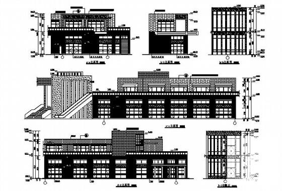 2层商业步行街建筑CAD施工图纸(卫生间详图) - 3