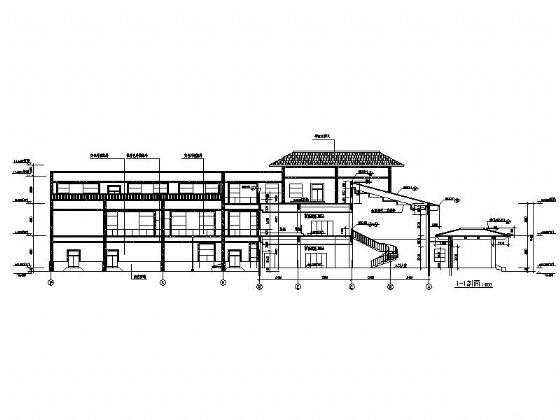 4层花园酒店建筑CAD施工图纸 - 5