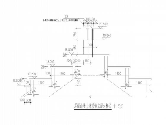 弧形6层框架住宅楼结构CAD施工图纸(夯式灌注桩)(平面布置图) - 5
