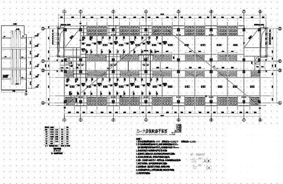 6层框架结构宿舍楼结构CAD施工图纸（6度抗震） - 1