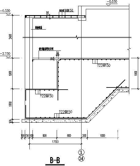 带地下车库15层剪力墙住宅结构CAD施工图纸(楼梯配筋图) - 4
