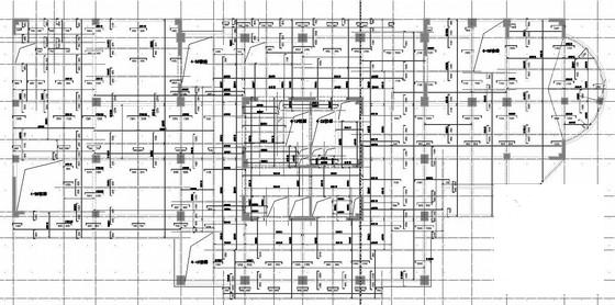 16层框架核心筒住宅结构CAD施工图纸（8度抗震）(楼板配筋图) - 1