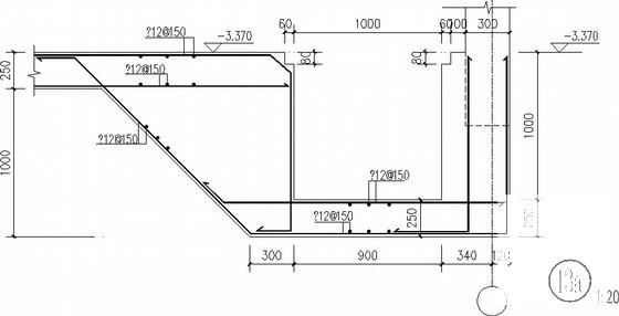 坡屋顶异形柱框架别墅结构CAD施工图纸(平面布置图) - 4