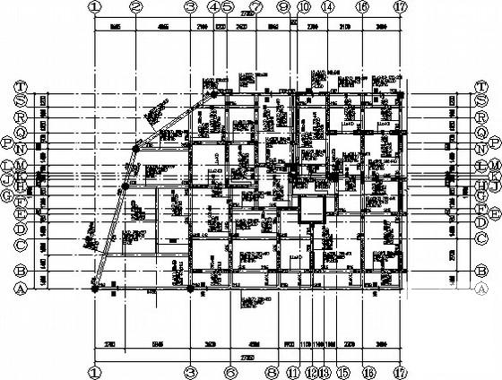 18层带夹层框剪住宅楼结构CAD施工图纸（独立基础） - 2