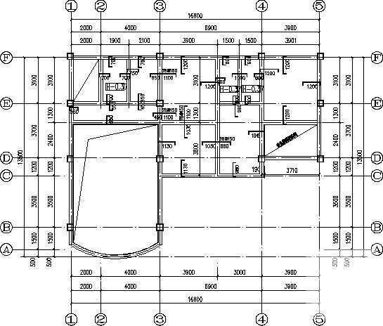 3层框架结构私宅结构CAD施工图纸（6度抗震） - 1