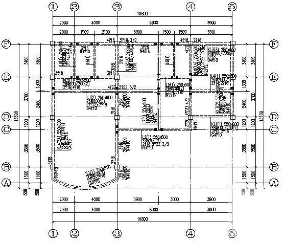3层框架结构私宅结构CAD施工图纸（6度抗震） - 3