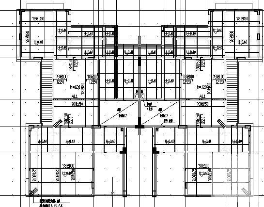 桩基础地下1层地上3层框架住宅楼结构CAD施工图纸（双拼B型） - 4