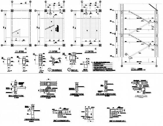 3层桩基础框架结构商用博物馆结构CAD施工图纸 - 4