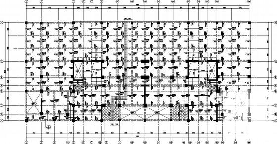 15层框剪商务楼带地下车库结构CAD施工图纸(平面布置图) - 3