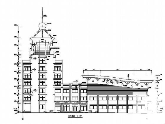 6层综合楼建筑CAD施工图纸 - 2