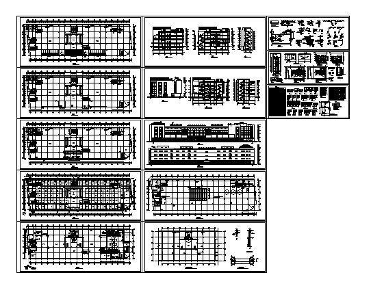 框架结构4层商场建筑CAD施工图纸(卫生间详图) - 4