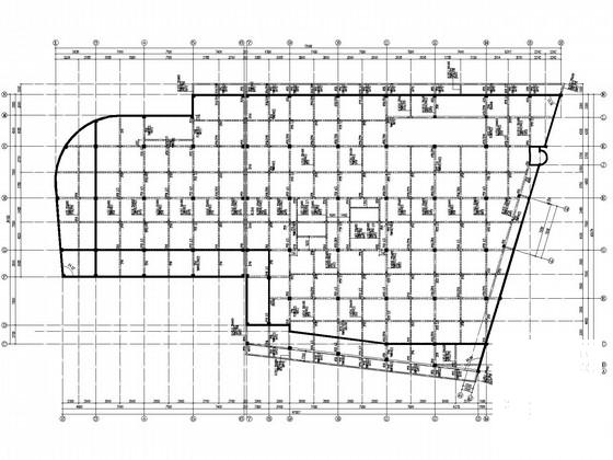 4层大型商业广场框架结构CAD施工图纸(预应力管桩、地下室)(基础平面布置) - 1