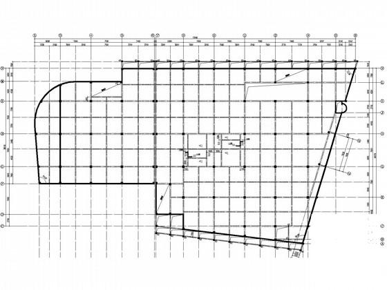 4层大型商业广场框架结构CAD施工图纸(预应力管桩、地下室)(基础平面布置) - 3