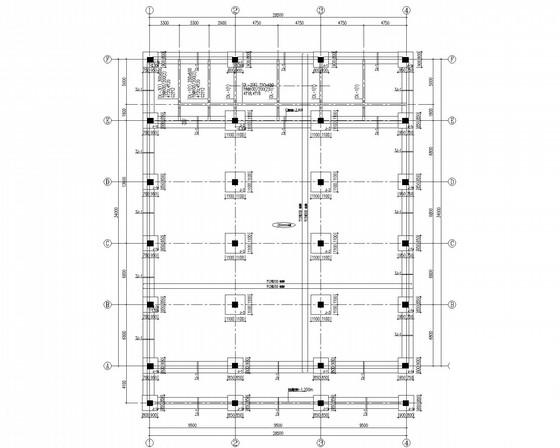 中学钢屋架框架教学楼结构CAD施工图纸 - 1