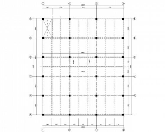中学钢屋架框架教学楼结构CAD施工图纸 - 2
