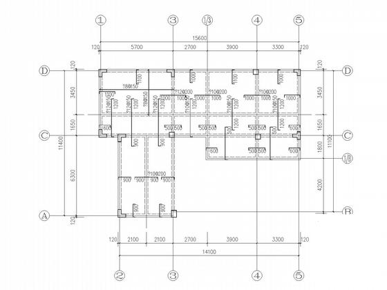 3层框架坡屋顶私人住宅楼结构CAD施工图纸 - 4
