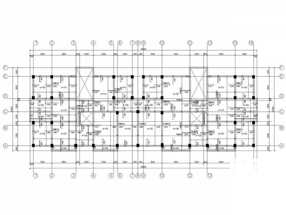 15层带阁楼框架住宅结构CAD施工图纸（桩基础）(平面布置图) - 5