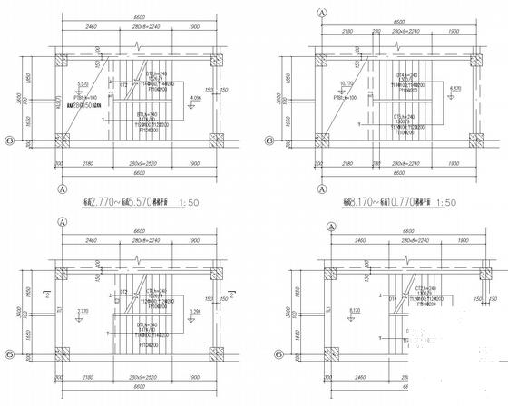 框架结构宾馆会议楼结构设计CAD施工图纸 - 4