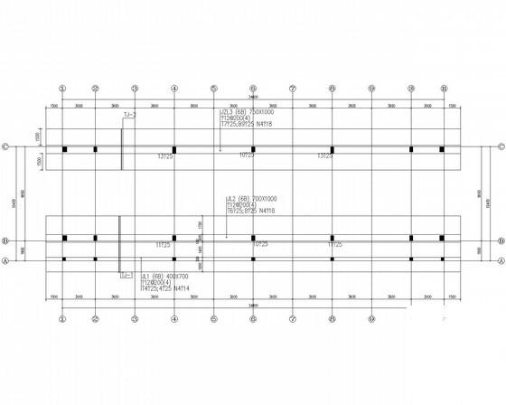 小学框架结构宿舍楼结构设计CAD施工图纸(平面布置图) - 3