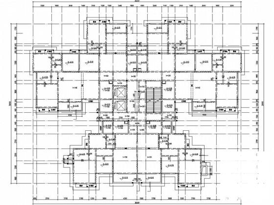 27层A级高度钢筋混凝土剪力墙住宅楼结构CAD施工图纸（地下2层车库） - 3