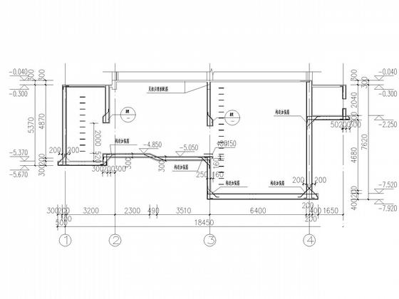雨水泵站工程泵房框架结构CAD施工图纸(平面布置图) - 4
