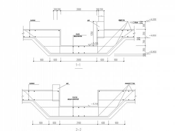 地下1层地上2层框架结构超市CAD施工图纸（筏型基础） - 4