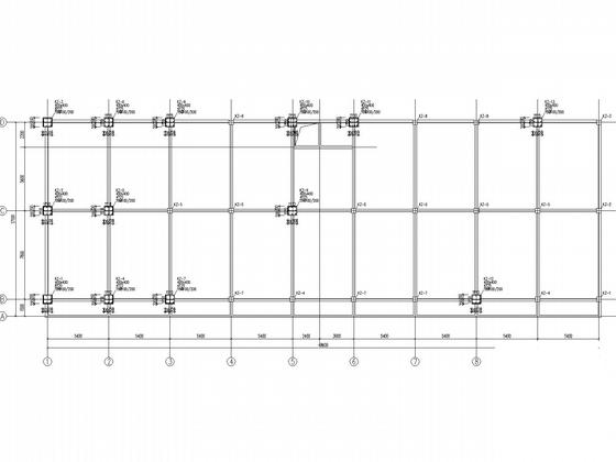 地下1层地上2层框架结构超市CAD施工图纸（筏型基础） - 5