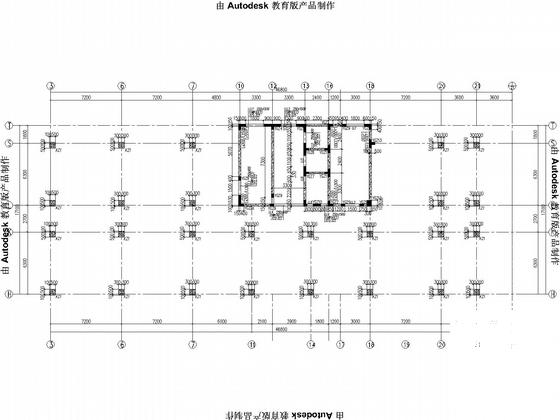 14层框剪综合楼结构CAD施工图纸(独立柱墩基础)(平面布置图) - 5