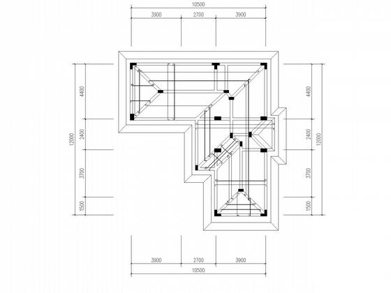 3层框架坡屋顶别墅结构CAD施工图纸(建施) - 5