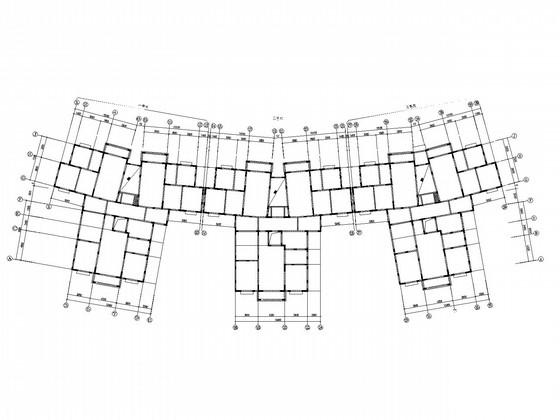 14层剪力墙住宅楼结构CAD施工图纸(桩基础筏板基础) - 1