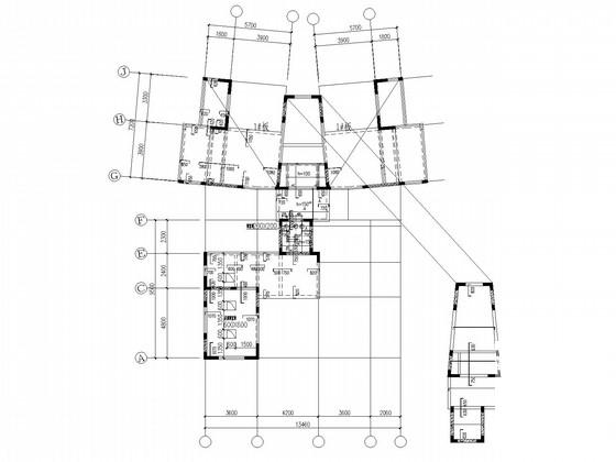 14层剪力墙住宅楼结构CAD施工图纸(桩基础筏板基础) - 3