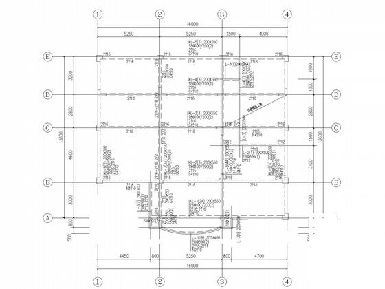 4层框架钢筋混凝土别墅结构CAD施工图纸（独立基础） - 4
