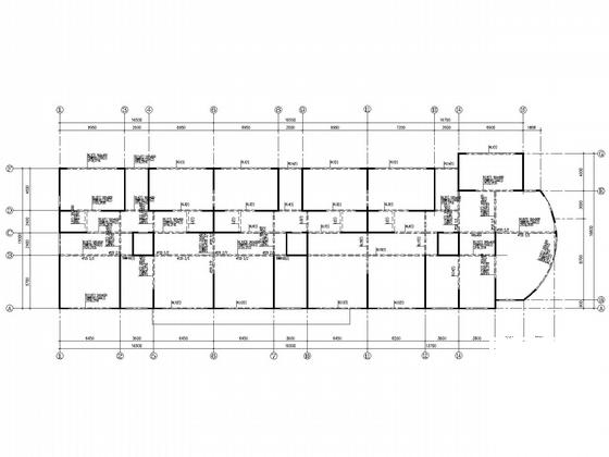 6层带地下室剪力墙住宅楼结构CAD施工图纸（条形基础）(平面布置图) - 4