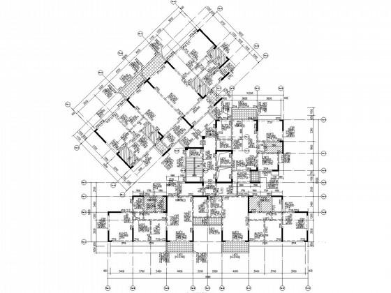 7度区9层剪力墙住宅楼部分结构CAD施工图纸(梁配筋图) - 1