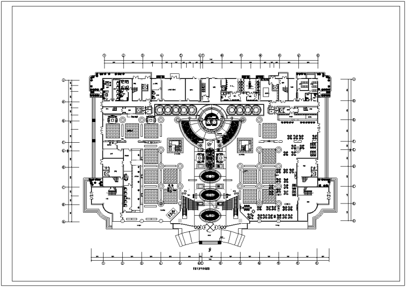 假日广场酒店超全建筑CAD施工图纸(钢筋混凝土结构) - 1