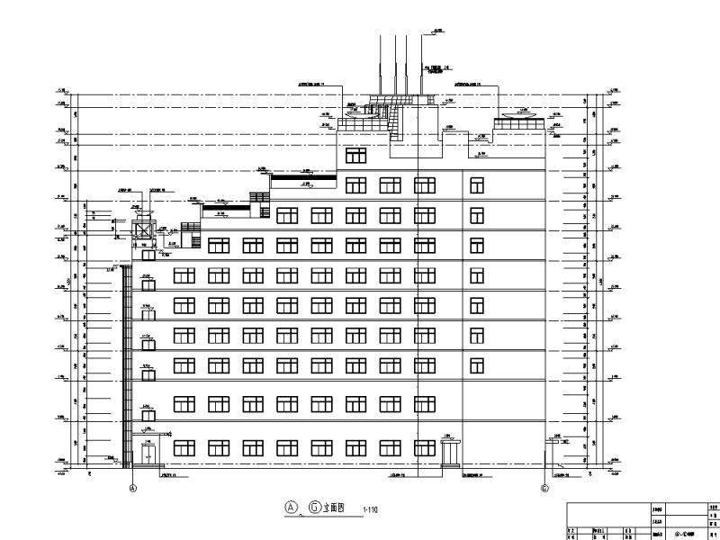 现代高层宾馆酒店建筑设计CAD施工图纸(钢筋混凝土结构) - 1