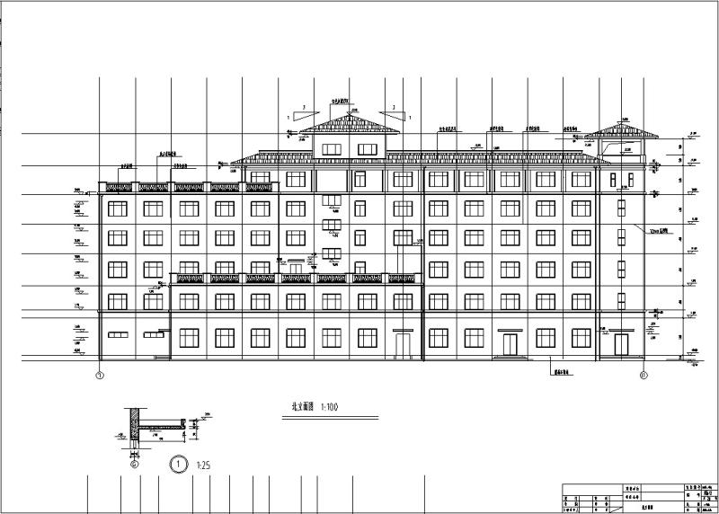 现代多层宾馆酒店建筑设计CAD施工图纸(钢筋混凝土结构) - 2