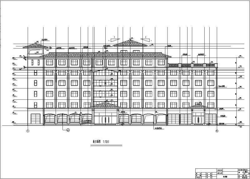 现代多层宾馆酒店建筑设计CAD施工图纸(钢筋混凝土结构) - 3