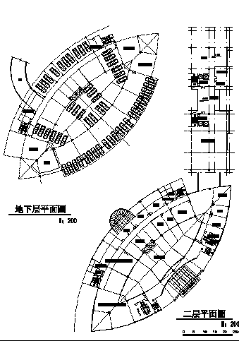 高层椭圆造型城市大酒店设计方案设计CAD图纸(建筑用地面积) - 5