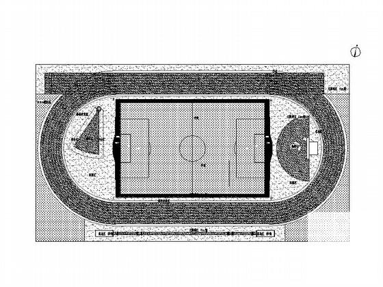 校园300米跑道CAD施工图纸 - 1